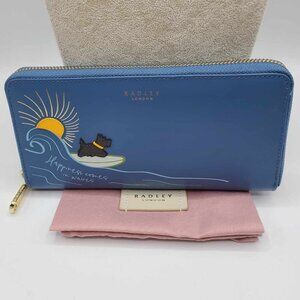 Radley London Happiness Comes In Waves Zip Around Matinee Wallet NWT!  NEW!